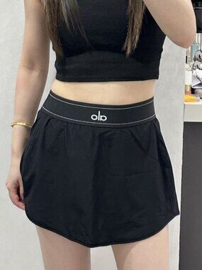 Summer Athleisure Look⏩NWT Black Alo Yoga Tennis Mini Skirt🤩Best choice